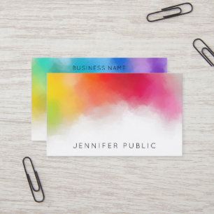Business Modern Colourful Abstract Elegant Templat Business Card