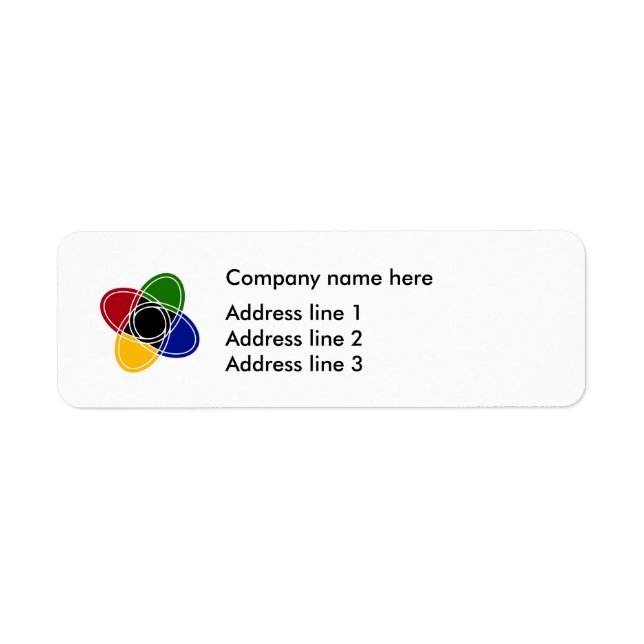 Business Modern Logo Address Template Labels (Front)
