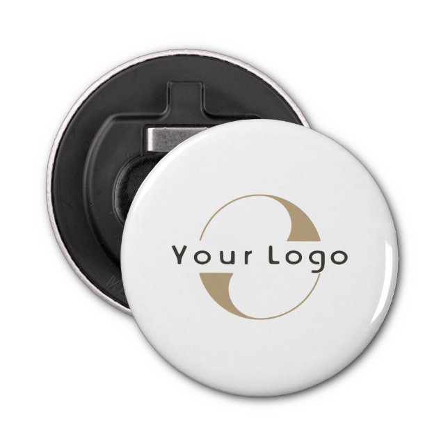 Business Modern Logo Clean Minimal Company White P Bottle Opener (Front)
