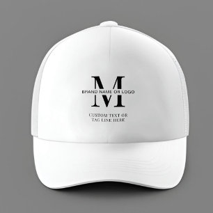 Business Monogram Logo Minimalist Promotional Trucker Hat
