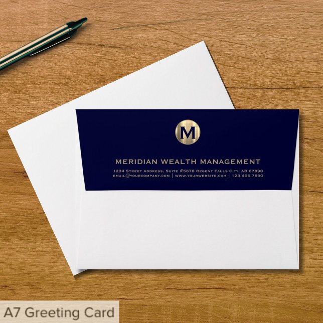 Business Monogram Return Address Envelope (Creator Uploaded)