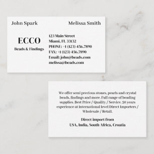 Business Monogram Simple Basic Classic Business Card