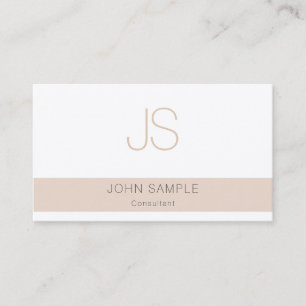 Business Monogrammed Modern Elegant Template Card