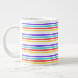 Business Multicolor Stripe Tea Large Coffee Mug