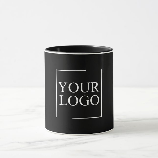 Business Name Add Logo Company Professional Text Mug (Center)