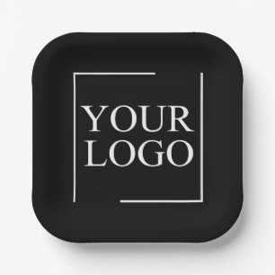 Business Name Add Logo Company Professional Text Paper Plate