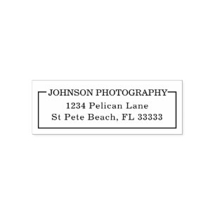 Business Name and Address in Frame Self-inking Stamp