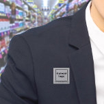 Business Name and Logo Gray Square Button<br><div class="desc">Square button that you can customize to put your business name and logo. You can use this button as uniform accessory of your staff. You can also use it as packaging accessory. You can also include it in your marketing materials to advertise your business or to promote your brand name...</div>