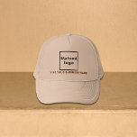 Business Name and Logo Khaki Trucker Hat<br><div class="desc">Trucker hat that you can customize to put your business name. You can give it as giveaway item or gift to your customers. You can also include it in your marketing materials to advertise your business or in your promotional products to promote your brand name. Trucker hat with your business...</div>