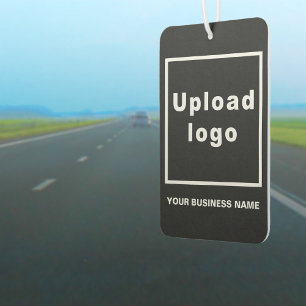 Business Name and Logo on Black Air Freshener