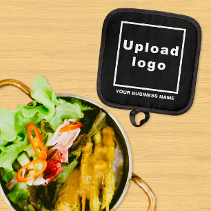 Business Name and Logo on Black Pot holder