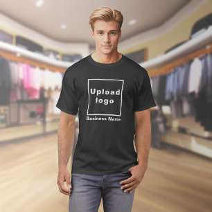 Business Name and Logo on Black T-Shirt