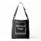 Business Name and Logo on Black Tote Bag
