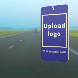 Business Name and Logo on Blue Air Freshener