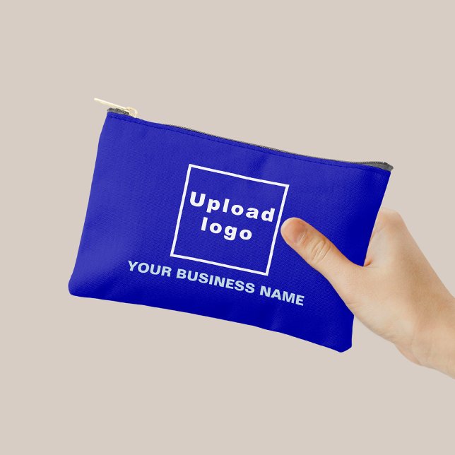 Business Name and Logo on Blue Small Pouch (Business name and logo on small blue pouch)