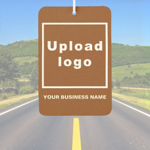 Business Name and Logo on Brown Air Freshener
