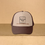 Business Name and Logo on Brown and Tan Trucker Hat<br><div class="desc">Trucker hat that you can customize to put your business name. You can give it as giveaway item or gift to your customers. You can also include it in your marketing materials to advertise your business or in your promotional products to promote your brand name. Trucker hat with your business...</div>