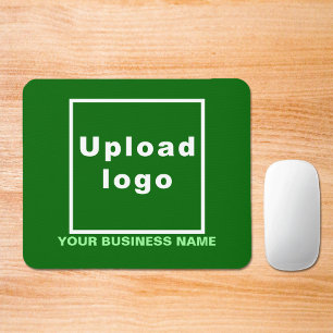 Business Name and Logo on Green Mouse Pad