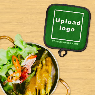 Business Name and Logo on Green Pot holder