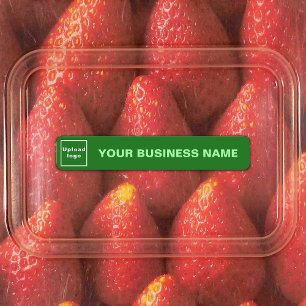 Business Name and Logo on Green Slim Adhesive