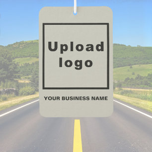 Business Name and Logo on Grey Air Freshener