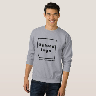 Business Name and Logo on Grey Sweatshirt