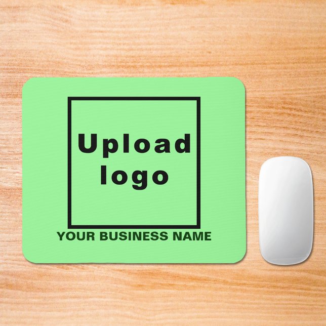 Business Name and Logo on Light Green Mouse Pad (Build brand name awareness. Your business name and logo on light green mousepad.)