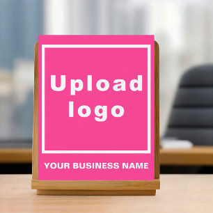 Business Name and Logo on Pink Acrylic Sign