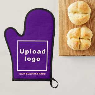 Business Name and Logo on Purple Oven Mitt