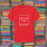 Business Name and Logo on Red T-Shirt