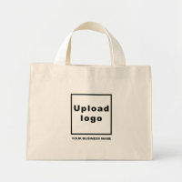 Business Name and Logo on Small Size Tote Bag