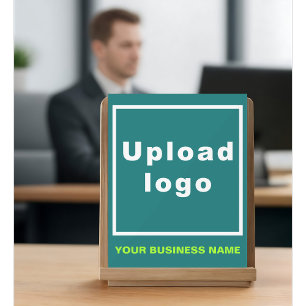 Business Name and Logo on Small Teal Green Acrylic Sign
