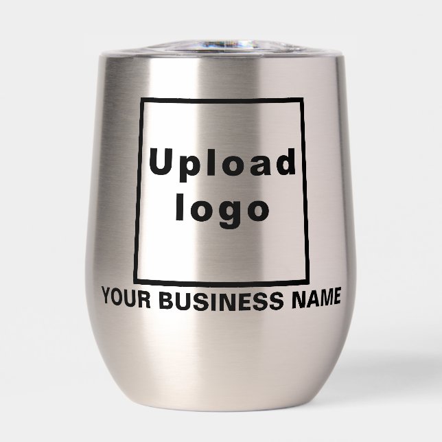 Business Name and Logo on Stainless Wine Tumbler (Front)