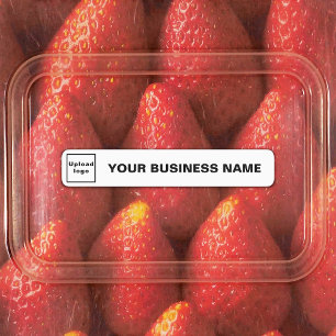 Business Name and Logo on White Small Rectangle