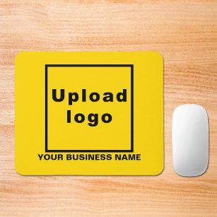 Business Name and Logo on Yellow Mouse Pad