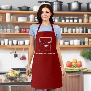Business Name and Logo Red Apron