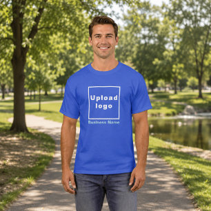 Business Name and Logo   Royal Blue Men's T-Shirt