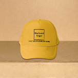 Business Name and Logo Yellow Trucker Hat<br><div class="desc">Trucker hat that you can customize to put your business name. You can give it as giveaway item or gift to your customers. You can also include it in your marketing materials to advertise your business or in your promotional products to promote your brand name. Trucker hat with your business...</div>