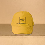 Business Name and Logo Yellow Trucker Hat<br><div class="desc">Trucker hat that you can customize to put your business name. You can give it as giveaway item or gift to your customers. You can also include it in your marketing materials to advertise your business or in your promotional products to promote your brand name. Trucker hat with your business...</div>
