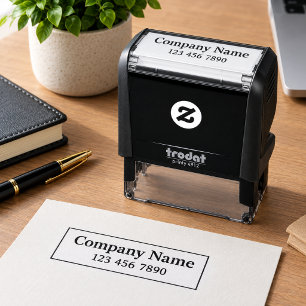 Business Name and Phone Number Text Template Self- Self-inking Stamp