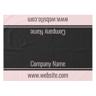 Business Name Black and Pale Pink Text Template Tablecloth