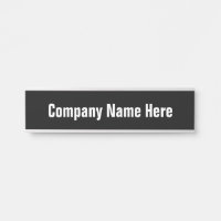 Business Name Black and White Text Template