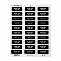 Business Name Black Phone Number Product Label