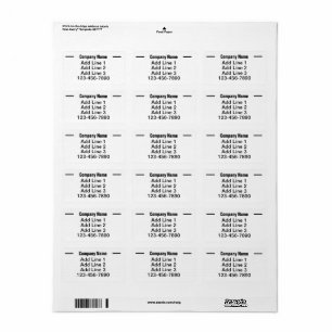 Business Name Black White Phone No. Return Address Label