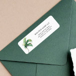 Business Name Christmas Coastal Return Address<br><div class="desc">Palm Tree Watercolor Business Christmas Holiday return address label that you can easily customise by clicking the "Personalise" button.</div>