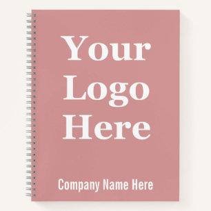 Business Name Dusty Pink Your Logo Here Template Notebook