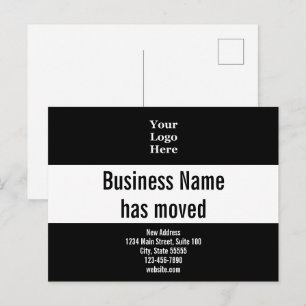 Business Name Has Moved Logo Moving Announcement Postcard