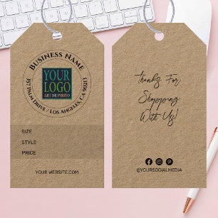 Business Name, Logo, Address, Size Style Price Tag