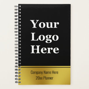 Business Name Logo Black Gold Branded 2026 Planner
