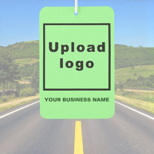 Business Name & Logo on Light Green Air Freshener
